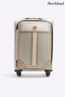 River Island Beige Monogram Suitcase (K74129) | €114
