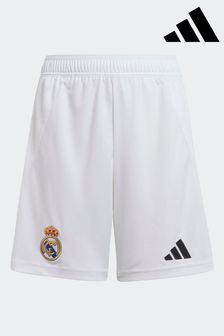 adidas White Kids Real Madrid 24/25 Home Shorts (K74307) | €43