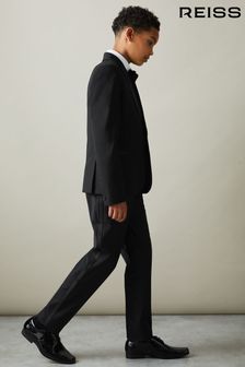 Reiss Black Knightsbridge T Tuxedo Satin Stripe Trousers (K74320) | 367 SAR