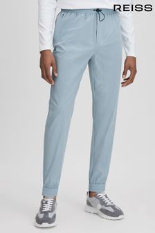 Reiss Blue Silver Dax Castore Water Repellent Track Pants (K74332) | OMR89