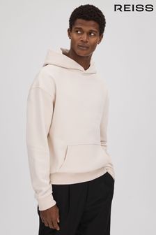 Reiss Off White Alexander Casual Fit Cotton Hoodie (K74355) | SGD 270