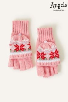 Angels By Accessorize Pink Christmas Fair Isle Gloves (K74742) | AED27
