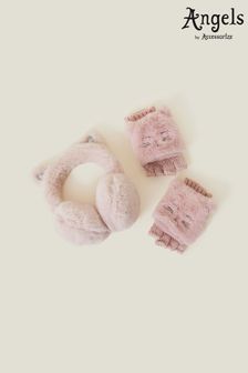Angels By Accessorize Pink Stripe Knit Gloves (K74767) | kr180
