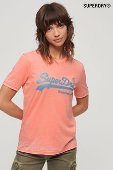 Rosa - Superdry Verziertes Vintage-Logo-T-Shirt (K74833) | 45 €