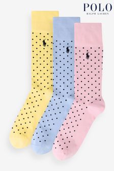 Hellblau - Polo Ralph Lauren Gestreifte Socken im 3er-Pack (K74942) | 47 €