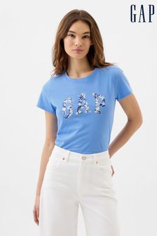 Camiseta de manga corta y cuello redondo con estampado gráfico de logo de Gap (K74988) | 20 €