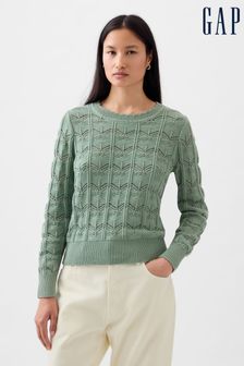 Zelena - Gap pulover z dolgimi rokavi in okroglim ovratnikom Gap (K75059) | €40