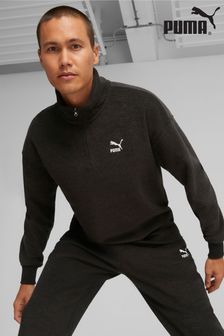 Puma Black Classics Men's Quarter-Zip Fleece (K75107) | 272 QAR