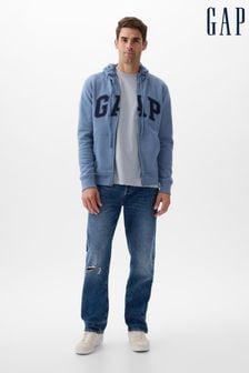 Bleu - Sweat à capuche zippé à logo Gap (K75244) | €41