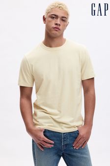 Svetlo rumena - Gap majica s kratkimi rokavi in okroglim ovratnikom za vsak dan (K75245) | €11