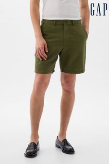 Gap Olive Green Linen Cotton Flat Front Shorts (K75246) | LEI 239