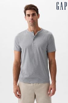 Gap Grey Everyday Soft Henley Short Sleeve T-Shirt (K75258) | €20