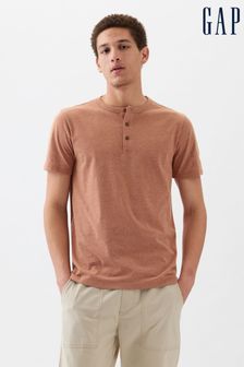 Gap Orange Everyday Soft Henley Short Sleeve T-Shirt (K75265) | €22