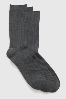 Gap Grey Adults Crew Socks 3 Pack (K75279) | €11
