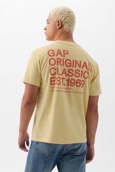 Gap Brown Logo Graphic Short Sleeve Crew Neck T-Shirt (K75280) | kr208