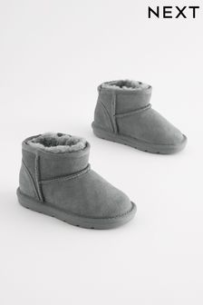 Grey Mini Mini Suede Pull On Boots (K75306) | 37 € - 44 €