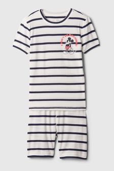 Gap White Disney Mickey Mouse Organic Cotton Pyjama Set (4-13yrs) (K75366) | €36