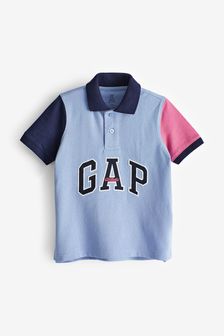 Gap Blue and Pink Logo Short Sleeve Polo Shirt (4-13yrs) (K75375) | €20