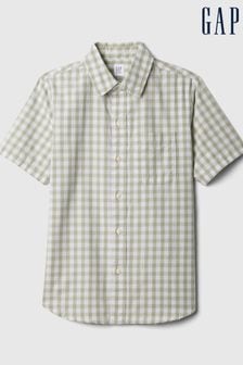 Gap Green/White Check Poplin Shirt (4-13yrs) (K75392) | €24