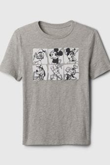 Gap Grey Disney Mickey Mouse and Friends Graphic Short Sleeve Crew Neck T-Shirt (4-13yrs) (K75406) | €15.50