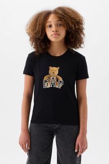 Gap Black Brannan Bear Graphic Logo Short Sleeve Crew Neck T-Shirt (4-13yrs) (K75413) | €13.50