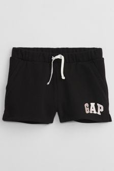 Negru - Pantaloni scurți sport cu talie elastică și logo Gap (4-13ani) (K75421) | 72 LEI