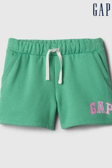 Verde - Pantaloni scurți sport cu talie elastică și logo Gap (4-13ani) (K75441) | 72 LEI