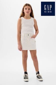 Gap White Cargo Denim Skirt (5-13yrs) (K75521) | €22.50