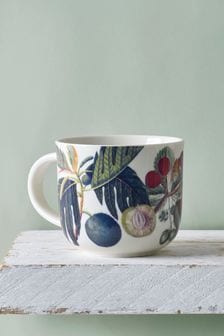 Kew Gardens Set of 2 White Fruit Floral Mugs (K75540) | €37