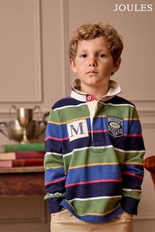 Joules Boys' Tournament Multi Stripe Rugby Shirt (K75543) | $67 - $72