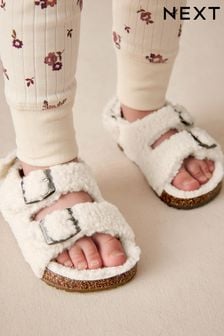 Neutral Borg Corkbed Two Strap Slippers (K75621) | $26 - $29