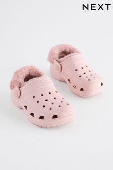 Pink Faux Fur Lined Clog Slippers (K75662) | HK$87 - HK$105