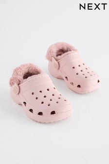 Pink Faux Fur Lined Clog Slippers (K75662) | $17 - $21