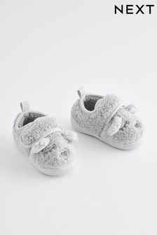 Grau mit Bärenmotiv - Cupsole Slippers (K75668) | 16 € - 18 €