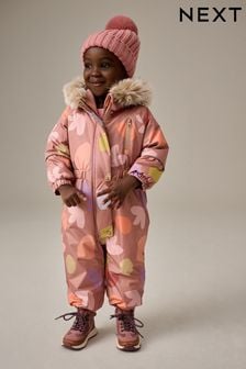 Mink Waterproof Faux Fur Trim Printed Snowsuit (3mths-7yrs) (K75803) | 230 zł - 250 zł