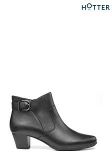 Hotter Black Addison Zip Fastening Regular Fit Boots (K75884) | €142