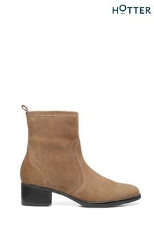 Hotter Brown Regular Fit Alana Zip Fastening Brown Boots (K75897) | 167 €