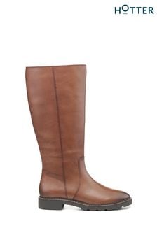 Brązowy - Hotter Annalise Zip Fastening Regular Fit Boots (K75909) | 875 zł