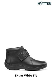 Hotter Black Daydream Touch-Fastening X Wide Fit Boots (K75918) | €121