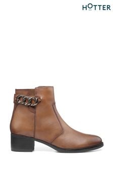 Hotter Brown Alondra Zip Fastening Regular Fit Boots (K75933) | €138