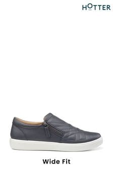 Bleu - Hotter chaussures zippées à enfiler et à enfiler grand format (K75968) | 116€