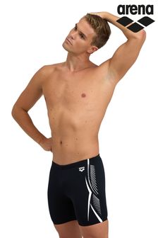 Arena Mens Performance Feather Mid Jammer Black Shorts (K76087) | $92