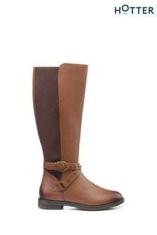Hotter Brown Dana Zip Fastening Regular Fit Boots (K76166) | €170
