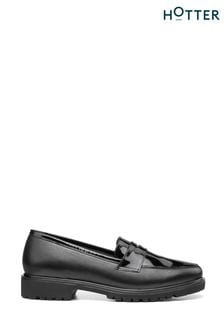 Negru - Pantofi fără șiret cu croi standard Hotter Berkeley (K76185) | 531 LEI