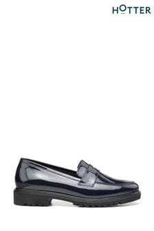 Hotter Blue Berkeley Slip-On Regular Fit Shoes (K76190) | LEI 531
