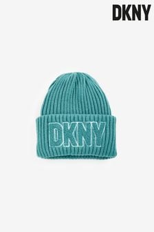 Blue - Dkny Knitted Logo Beanie Hat (K76289) | kr660