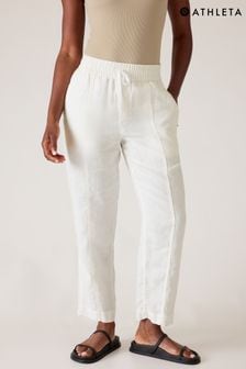 Белый - Льняные брюки Athleta Retreat (K76343) | €86