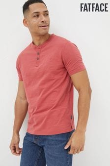 FatFace Red Woodside Slub Henley T-Shirt (K76352) | kr363