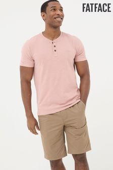 FatFace Pink Woodside Slub Henley T-Shirt (K76372) | $45