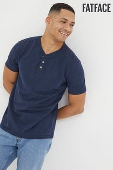 FatFace Navy Blue Woodside Slub Henley T-Shirt (K76394) | $42